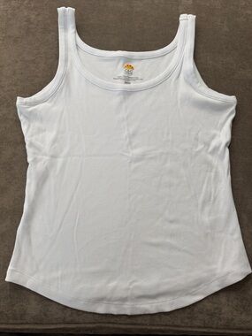 C&C California White Ribbed Scoop Neck Tank